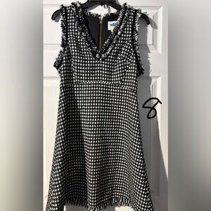 Kate Spade Black and White Houndstooth Dress